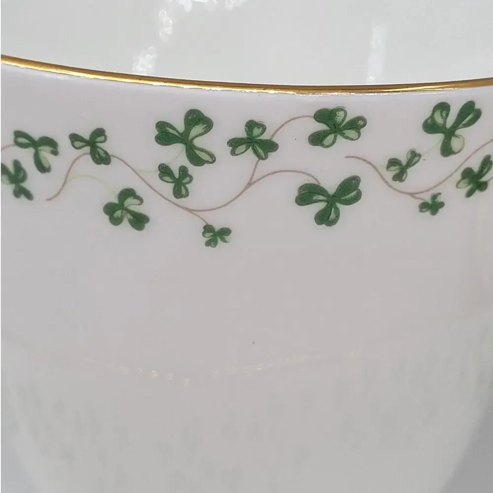 Royal Tara Shamrock Teacup and‎ Saucer Fine Bone China Irish Teatime 1-2 cottage